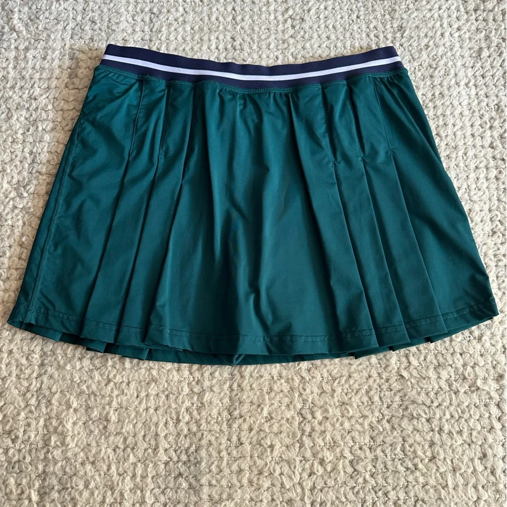 Fila Teal Pleated Mini Skirt - Picture 2 of 4